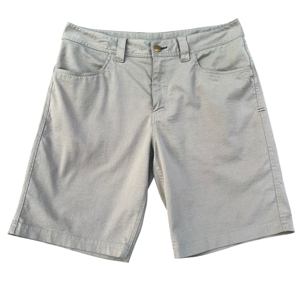 Toad&Co Mens Rover Short 33 Mushroom Tan Hiking Travel Stretch T2312806